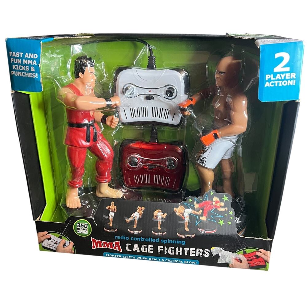The Black Series MMA Cage Fighters Radio Controlled Spinning RC Toy 2 Player Set